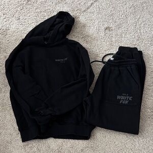White fox hoodie and sweatpants